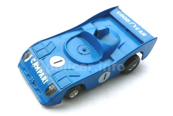 Slotcar Policar Polistil Dromocar Alfa Romeo 33 TT 12 blu (con luci)