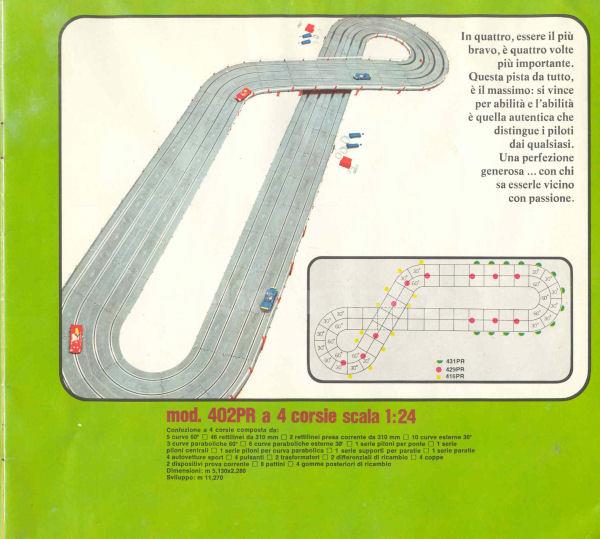 Pista Policar Racing 1/24 4 corsie con curve sopraelevate (Policar Racing - 402PR)